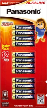 Батарейка Panasonic Alkaline Power щелочная AAA блистер, 12 шт (LR03T/12B)