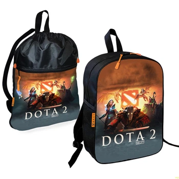 Школьный рюкзак детский Dota 2 + Сумка для обуви спортивной формы рюкзак-мешок для мальчика (01688)