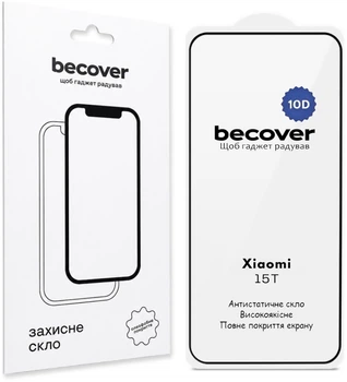 Защитное стекло для смартфона Xiaomi 15T BeCover 10D Black (BC_715708)