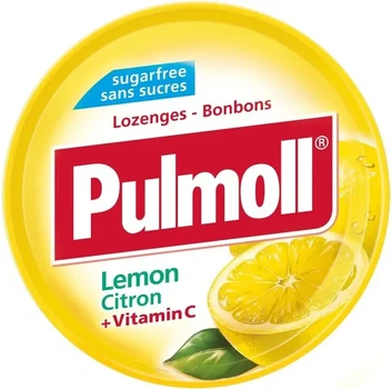 Льодяники без цукру Lemon + vit C лимон Pulmoll , 45 г