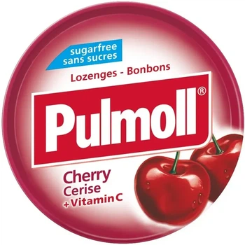 Леденцы без сахара Cherry + vit C вишня Pulmoll , 45 г