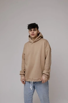 Худі оверсайз чоловічий Beige v.2 8XL