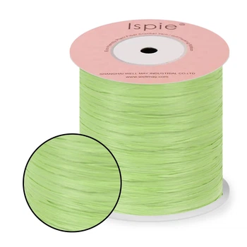 Пряжа Ispie Raffia, Лайм / Lime: 120 г 250 м. Нитка для в'язання, 100% целюлоза, Іспі Рафія