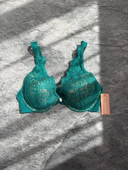 Мереживний бюстгальтер THIRDLOVE Lace Contour Plunge Bra - 75C1/2 - Зелений