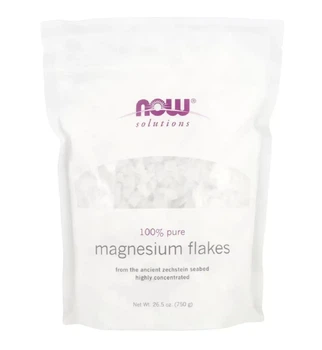 Магнієві пластівці, Magnesium Flakes, NOW Foods, 750 г (NOW-07741)