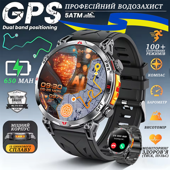 Военные тактические смарт часы GPS мужской с компасом AMOLED Bluetooth звонки давление пульс, спортивный для андроид айфон