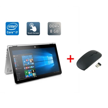 Ноутбук-трансформер Б-клас HP ENVY x360 15t-w200 / 15.6" (1920x1080) IPS Touch / Intel Core i7-7500U (2 (4) ядра по 2.7 - 3.5 GHz) / 8 GB DDR4 / 240 GB SSD / Intel HD Graphics 620 / WebCam / Windows 10 б/в + Подарунок Бездротова миша / USB