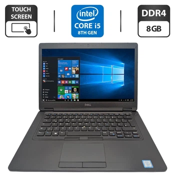 Ультрабук Б-класс Dell Latitude 5490 / 14" (1920x1080) IPS Touch / Intel Core i5-8350U (4 (8) ядра по 1.7 - 3.6 GHz) / 8 GB DDR4 / 500 GB HDD / Intel UHD Graphics 620 / WebCam б/у