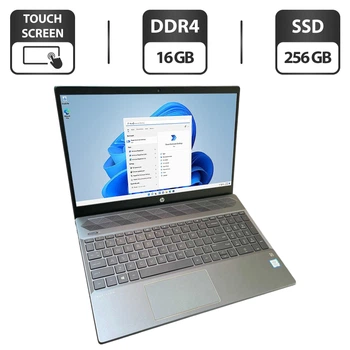 Ноутбук Б-клас HP 15-cs2083cl / 15.6" (1920x1080) IPS Touch / Intel Core i7-8565U (4 (8) ядра по 1.8 - 4.6 GHz) / 16 GB DDR4 / 256 GB SSD / Intel UHD Graphics / WebCam б/в