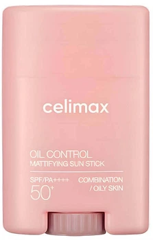 Солнцезащитный матирующий стик Celimax Oil Control Mattifying Sun Stick SPF 50+ PA++++ для жирной кожи 19 г (8809971489911)