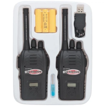 Детские игровые рации Interphone на аккумуляторных батарейках комплект 2 шт USB-зарядка рации для детей до 200 м