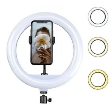 Кільцева світлодіодна LED LJJ13 (30см) із затискачем для смартфону