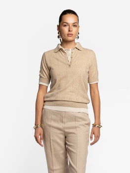 Поло жіноче бежеве 100% бавовна Arber Polo Knit WD SS WTR-204 XL бежевий (W09.15.16.621)
