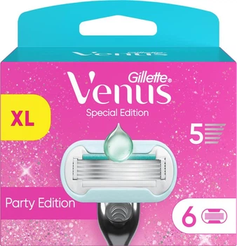 Картриджи сменные для бритья женские (лезвия кассеты) Venus Extra Smooth Party Edition 6 шт.