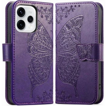 Чохол-книжка з малюнком UniCase Butterfly Pattern для OPPO Reno 15 - Dark Purple