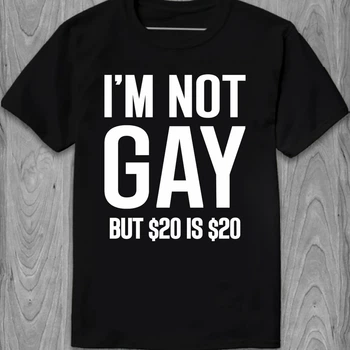 Футболка LOYS I`m not gay, но $20 is $20 LO04250 Черная XL