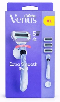 Станок для гоління жіночий (Бритва) Venus Swirl 5 лез з 3 змінними картриджами і кріпленням