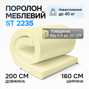 Поролон середній ST 2235 80 мм 1,6×2×2 м