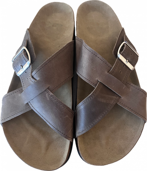 Ортопедические мужские шлепанцы FootCare, FA-303 темно-бежевые, размер 44