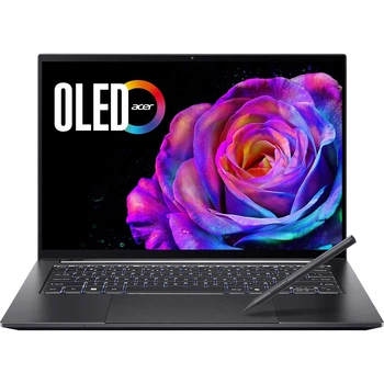Ноутбук ACER Swift X 14 OLED SFX14-73G-91ZL (NX.J82EX.002), Intel Core Ultra 9 285H до 5.4 ГГц, 14.5" 2.8K, 32 ГБ, SSD 2 ТБ, NVIDIA GeForce RTX 5060 8 ГБ, Windows 11 Home, титаново-сірий