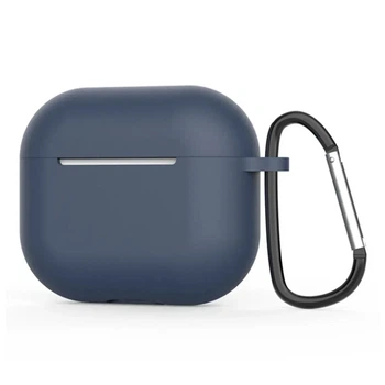 Чохол для Airpods 3 silicon microfiber dark blue