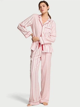 Піжама (сорочка + штани) жіноча бавовняна Victoria's Secret 27144999 S Світло-рожева (42118967325515)