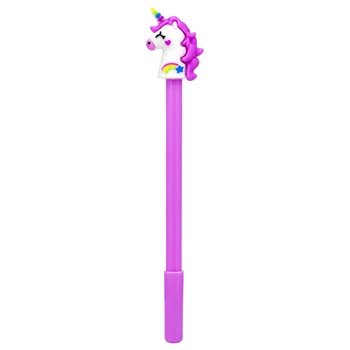 Ручка детская с игрушкой "Единорог" A1101(Violet) гелевая, синяя