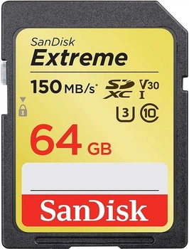 Карта памяти SD 64Gb SanDisk Extreme (SDSDXV6-064G-GNCIN)