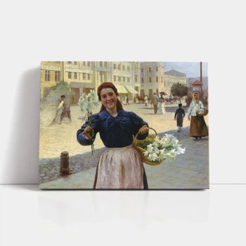 Интерьерная картина Киевская цветочница, Пимоненко Николай (1897), 30×40 см (id6938)