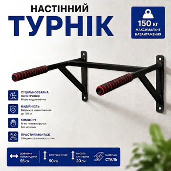 Бруси Настінні для Дому | Посилена, Суцільнозварна Конструкція, до 150 кг, 55 см між брусами