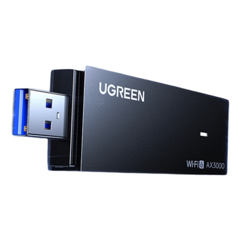 Беспроводной сетевой адаптер UGREEN USB, WiFi 6 Gigabit, двухдиапазонная сетевая карта AX3000 5G, беспроводной сетевой приемник для настольных компьютеров и ноутбуков, интеллектуальная розетка.