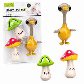 Набор погремушек Baby Rattle, 3 шт, развивающие игрушки для малышей, от 3 месяцев