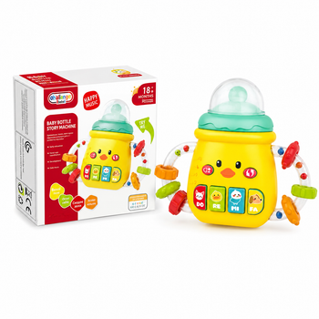 Интерактивная музыкальная погремушка Baby Bottle Story Machine с подсветкой и прорезывателем