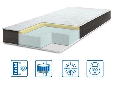Ортопедический беспружинный матрас Eurosleep Bionic Memory 160х200см