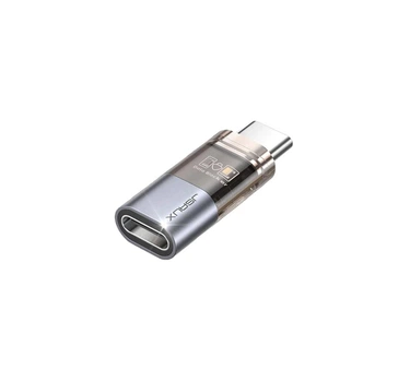 Адаптер JSAUX USB C to USB C Data Blocker, 100Вт, PD, Grey
