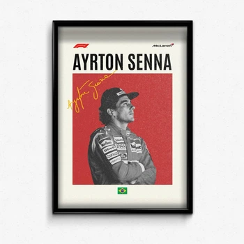 Постер в рамке ayrton senna formula 1 А4