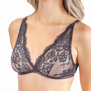 Бюстгальтер женский кружевной мягкая чашка Felisiya Lingerie Черный 2007-170/1203 S
