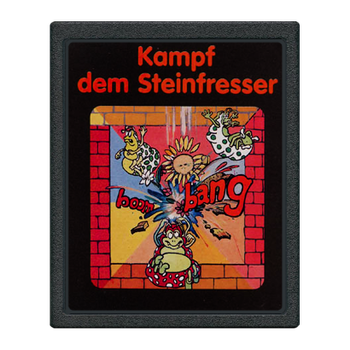 Игра Atari 2600 Kampf dem Steinfresser (Boom Bang) Black Б/У