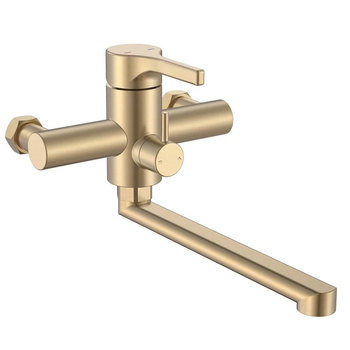 Смеситель для ванны Zerix Rex-006 (Euro) Brushed Gold из нерж. стали (Цвет матовое золото) (ZX6119)