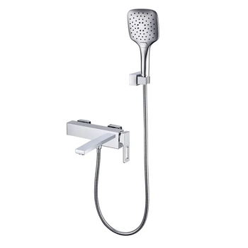 Смеситель для ванны с коротким изливом KOER KB-41009-04 (Цвет хром+белый) (KR5985)