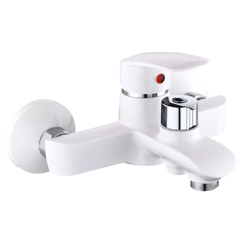 Смеситель для ванны Plamix Rodri-009 Euro Set White (с шлангом, лейкой и кронштейном) (PM0740)