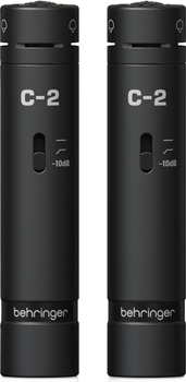 Profesjonalna sparowana para mikrofonów pojemnościowych Behringer C‑2 Dark Edition (4033653220330)