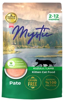 Вологий корм Mystic паштет для кошенят з ЯГНЯМ Пауч 85гр