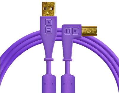 Кабель DJ TechTools USB type A - USB type B 1.5 м кутовий Фіолетовий (5904161820345)