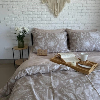 Постельное белье МАКИ, сатин PREMIUM, семейный 4 нав 70/70, на резинке 180/200/35 Ell Home