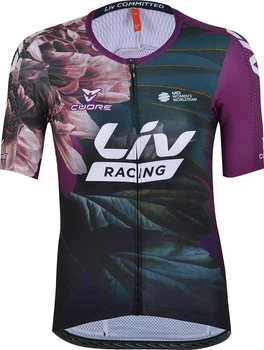 Велоджерси женская Liv Racing WorldTeam Finisher SS фиолетово-зеленая S