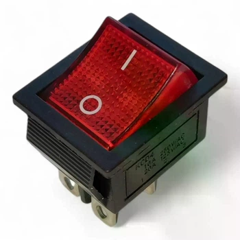 Переключатель KCD4 15A 250V с подсветкой, 4 контакта