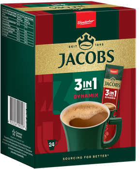 Кофейный напиток Jacobs 3 in 1 Dynamix 24 x 12.5 г (4820206290557)