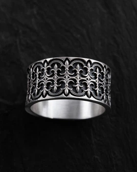 Серебряное кольцо GOTHIC FLEUR DE LIS Reytel 69046009 19.5