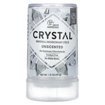 CRYSTAL Mineral Deodorant Stick Unscented 40 г — натуральный минеральный дезодорант без алюминия и парабенов